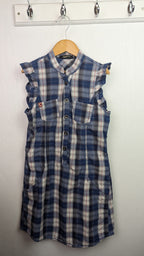 Chipie Blue Plaid Sleeveless Dress - Girls 8 Years - Little Ones Preloved. Second Hand Children's & Preloved Baby, Kids, Girls & Boys Clothes. UK online