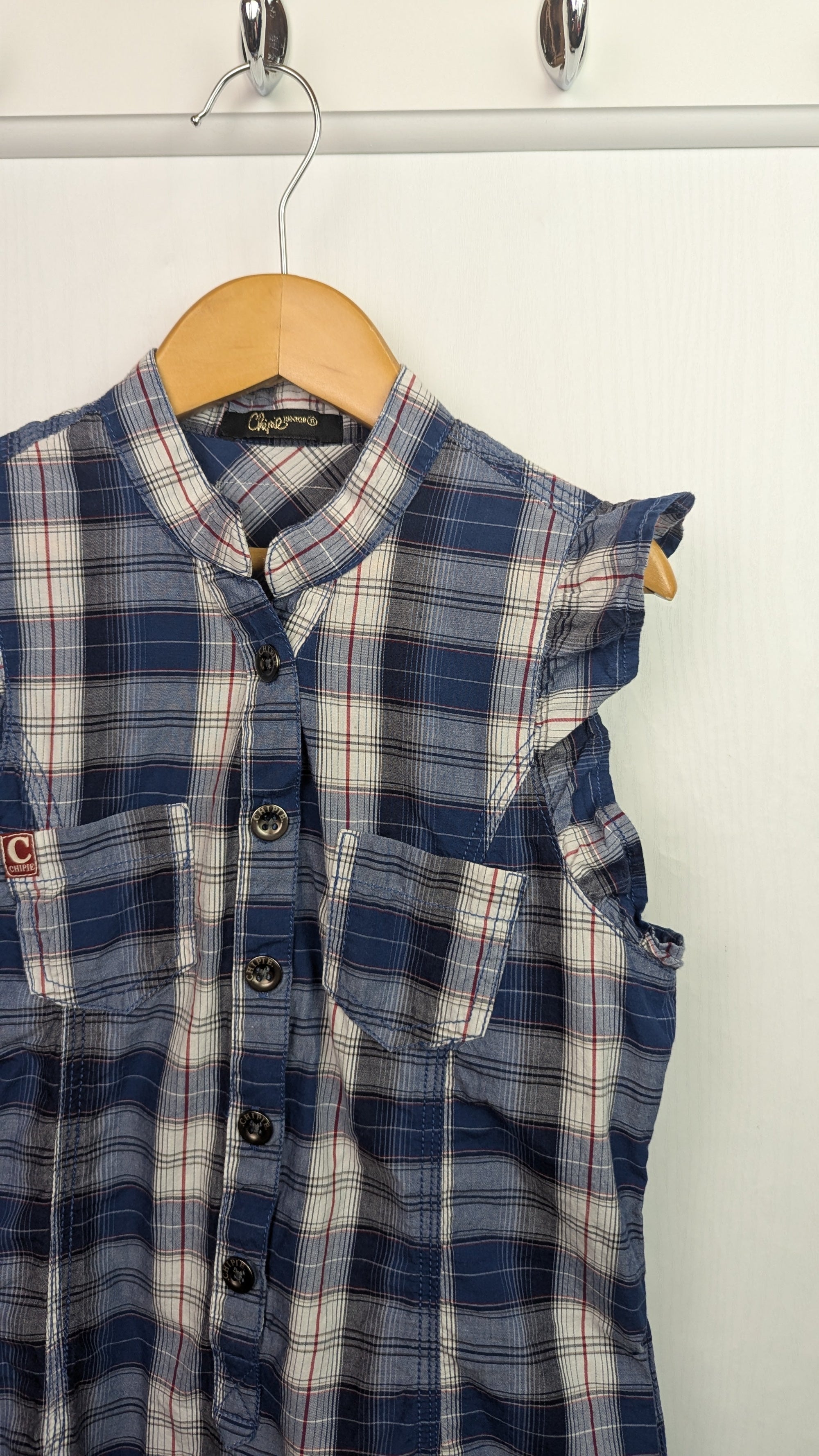 Chipie Blue Plaid Sleeveless Dress - Girls 8 Years - Little Ones Preloved. Second Hand Children's & Preloved Baby, Kids, Girls & Boys Clothes. UK online