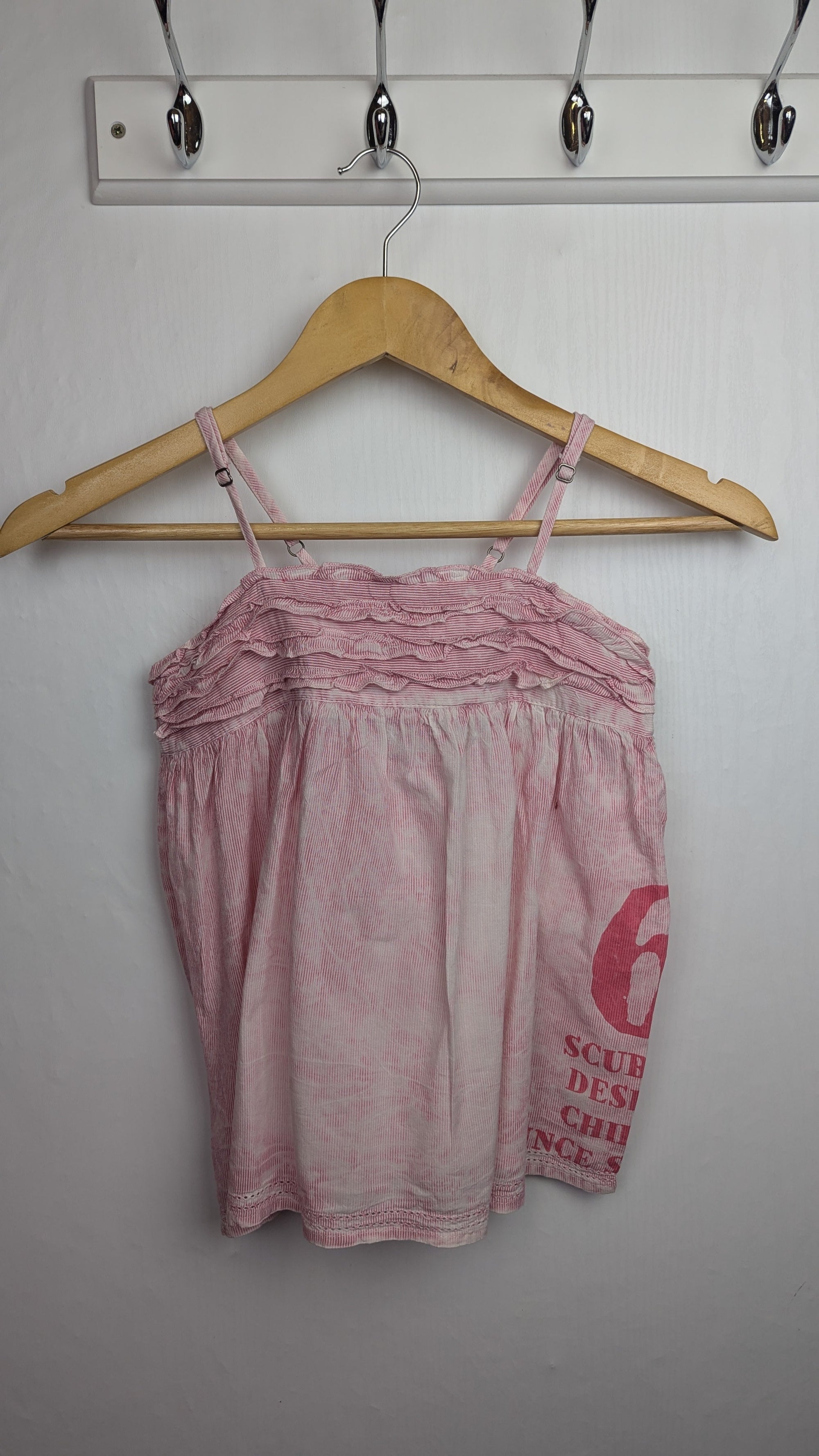 Chipie Pink Striped Strap Top - Girls 8 Years - Little Ones Preloved. Second Hand Children's & Preloved Baby, Kids, Girls & Boys Clothes. UK online