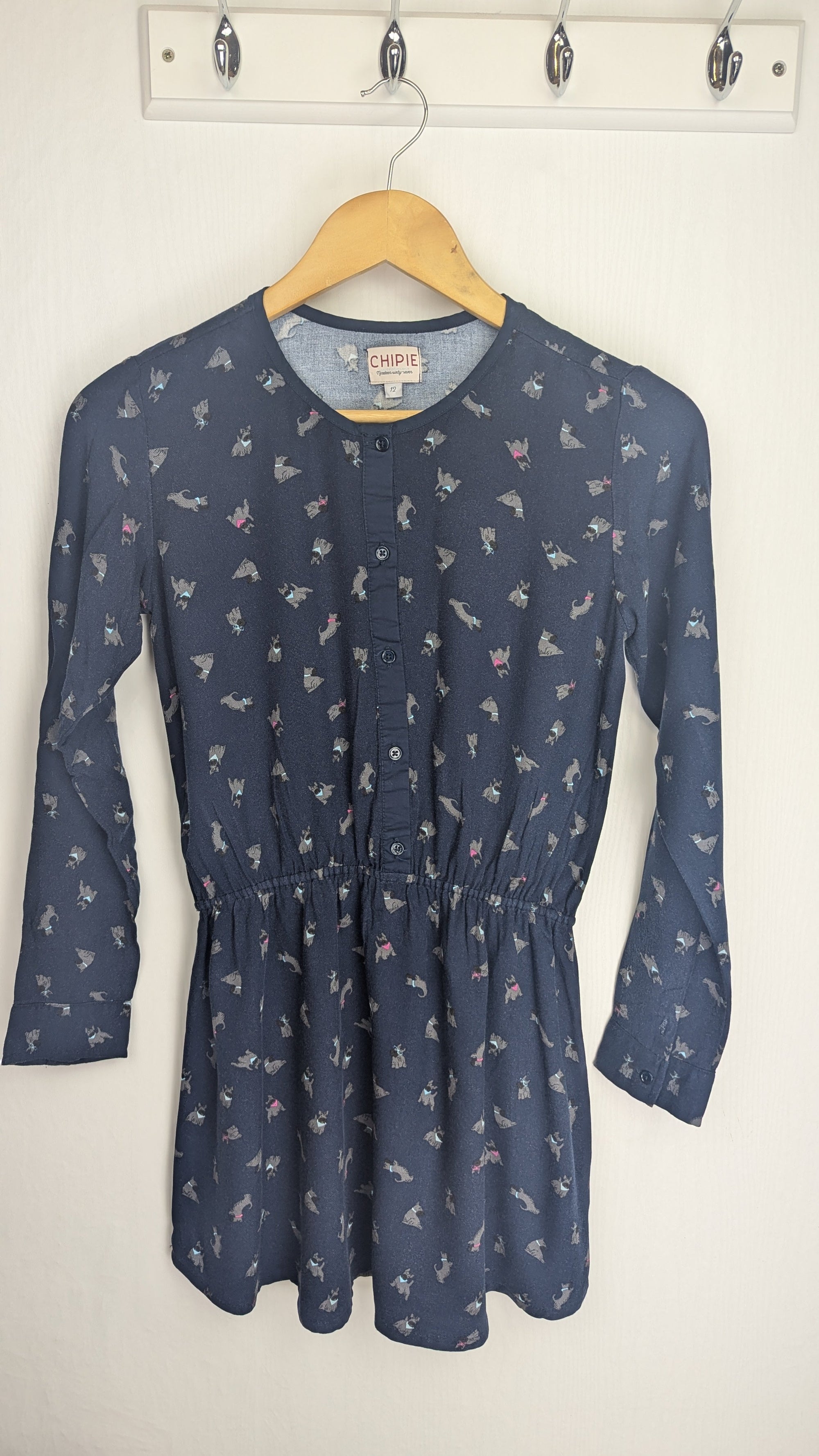 Chipie Scotty Dog Tunic Dress - Girls 12 Years - Little Ones Preloved. Second Hand Children's & Preloved Baby, Kids, Girls & Boys Clothes. UK online