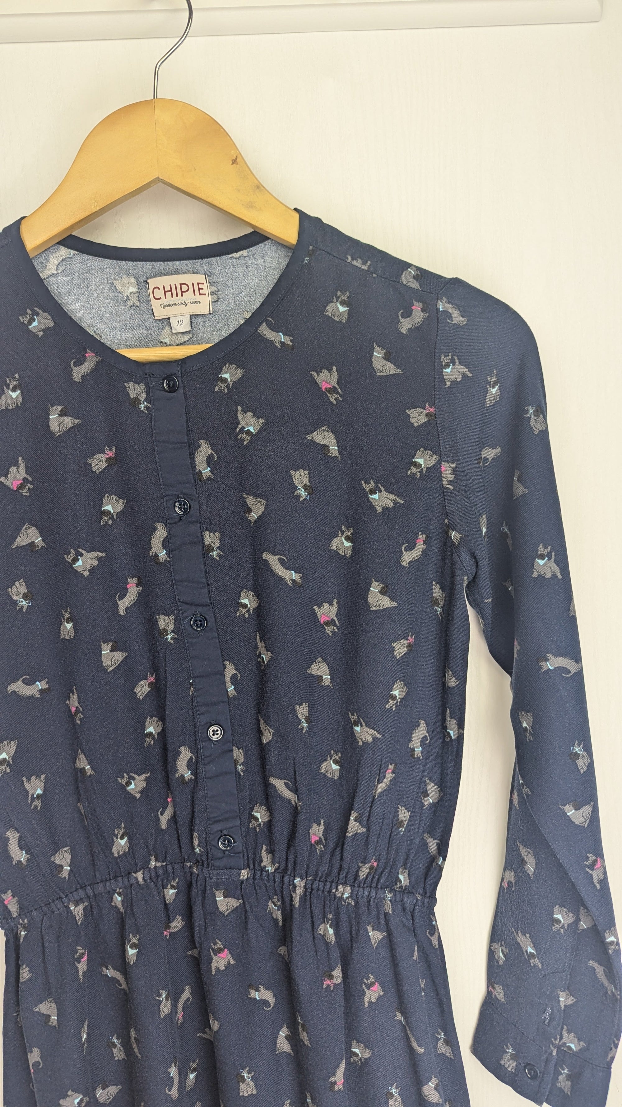 Chipie Scotty Dog Tunic Dress - Girls 12 Years - Little Ones Preloved. Second Hand Children's & Preloved Baby, Kids, Girls & Boys Clothes. UK online