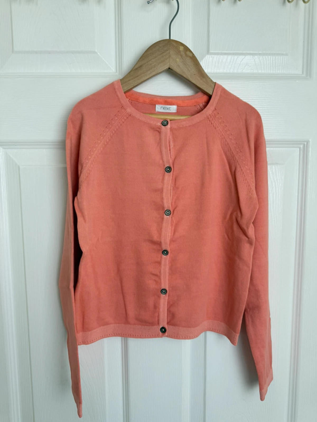NEW Ex-Next Orange Fine knit Cardigan - Girls 8 Years Little Ones Preloved. Preloved Kids & Children’s Gently Used Clothing. Second Hand Baby, Girls & Boys Clothes. UK Postage