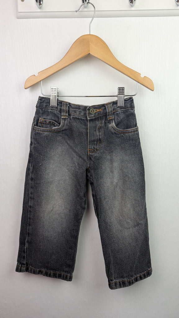 Dark Wide Leg Jeans - Boys 18-24 Months Little Ones Preloved Used, Preloved, Preworn & Second Hand Baby, Kids & Children's Clothing UK Online. Cheap affordable. Brands including Next, Joules, Nutmeg Morrisons, TU, F&F, H&M.