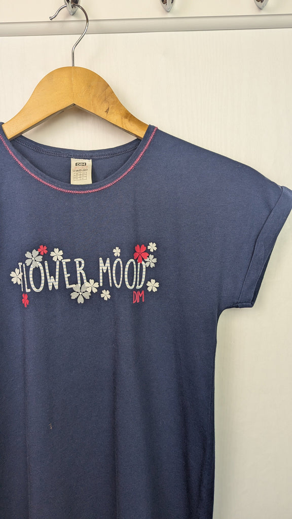 Dim Navy Flower Mood Short Sleeve Top - Girls 14 Years Dim Used, Preloved, Preworn & Second Hand Baby, Kids & Children's Clothing UK Online. Cheap affordable. Brands including Next, Joules, Nutmeg Morrisons, TU, F&F, H&M.