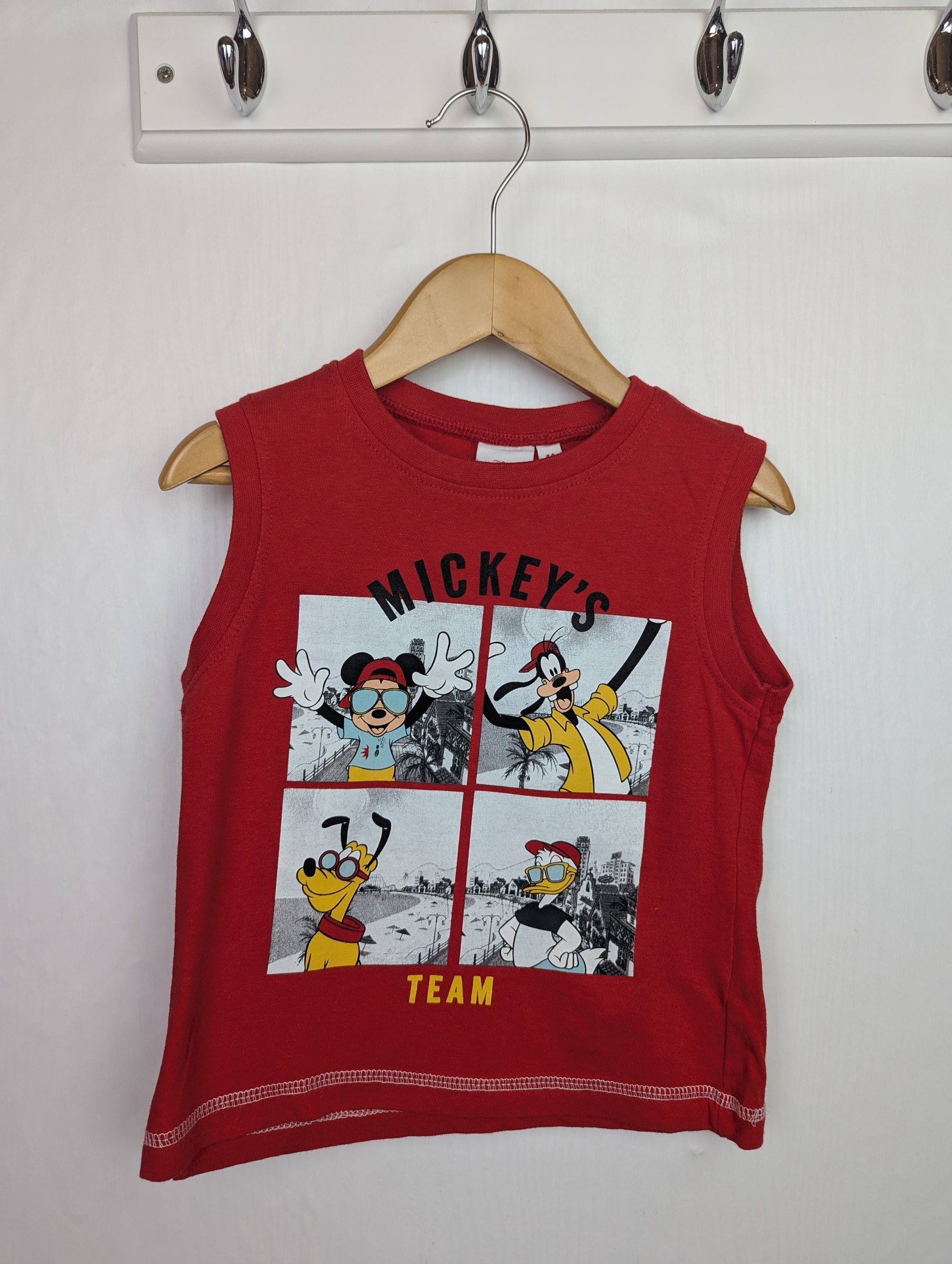 Disney Mickey Mouse Vest Top - Boys 4 Years - Little Ones Preloved. Second Hand Children's & Preloved Baby, Kids, Girls & Boys Clothes. UK online