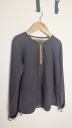 Du Pareil Au Meme Dark Grey Long Sleeve Top - Girls 10 Years - Little Ones Preloved. Second Hand Children's & Preloved Baby, Kids, Girls & Boys Clothes. UK online