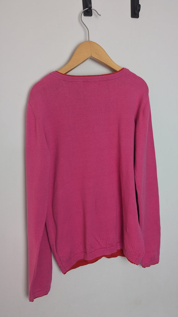 Du Pareil Au Meme Pink Fine Knit Cardigan - Girls 10 Years Little Ones Preloved Used, Preloved, Preworn & Second Hand Baby, Kids & Children's Clothing UK Online. Cheap affordable. Brands including Next, Joules, Nutmeg Morrisons, TU, F&F, H&M.