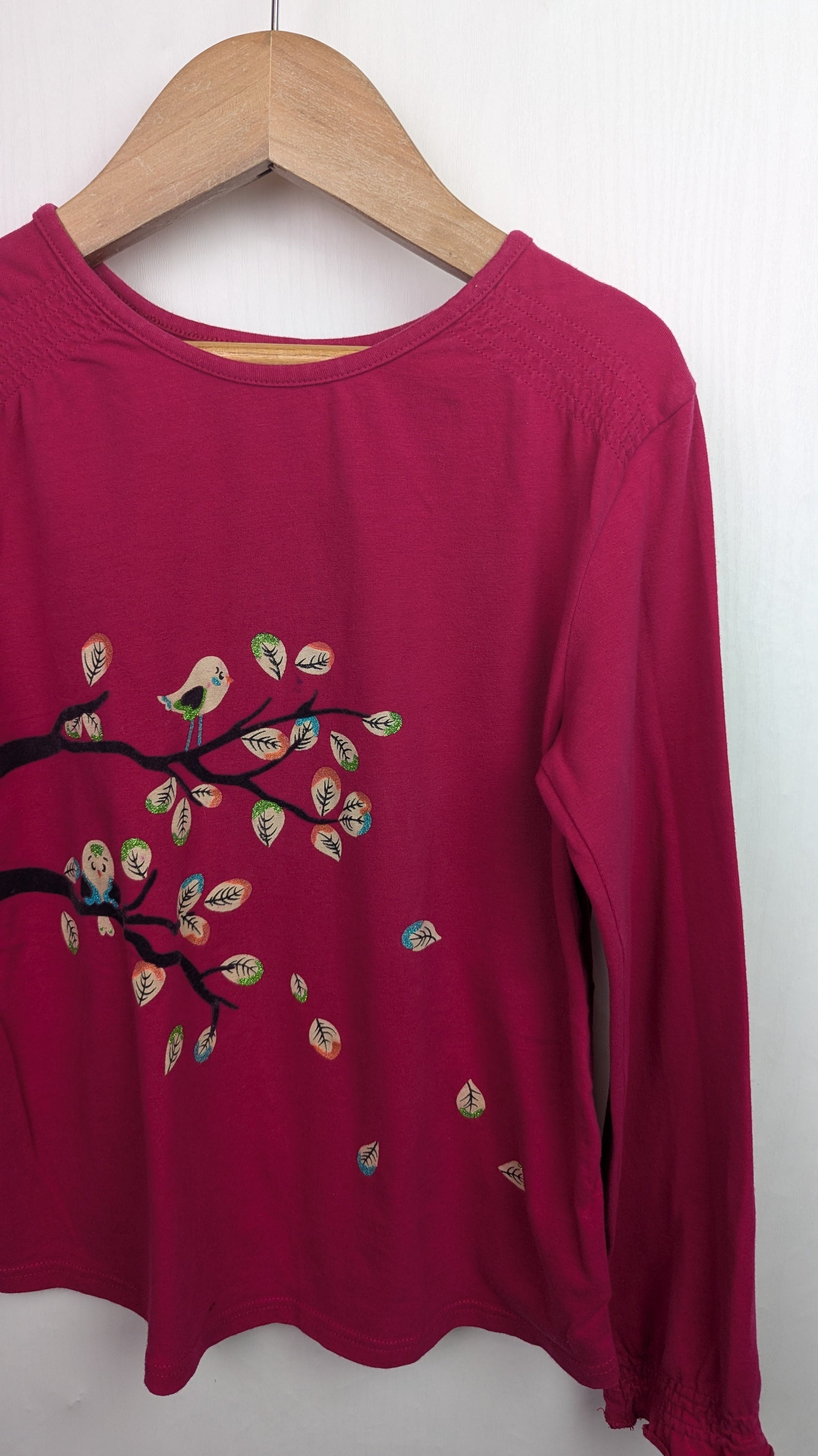 Du Pariel Au Meme Pink Bird Top - Girls 8 Years - Little Ones Preloved. Second Hand Children's & Preloved Baby, Kids, Girls & Boys Clothes. UK online