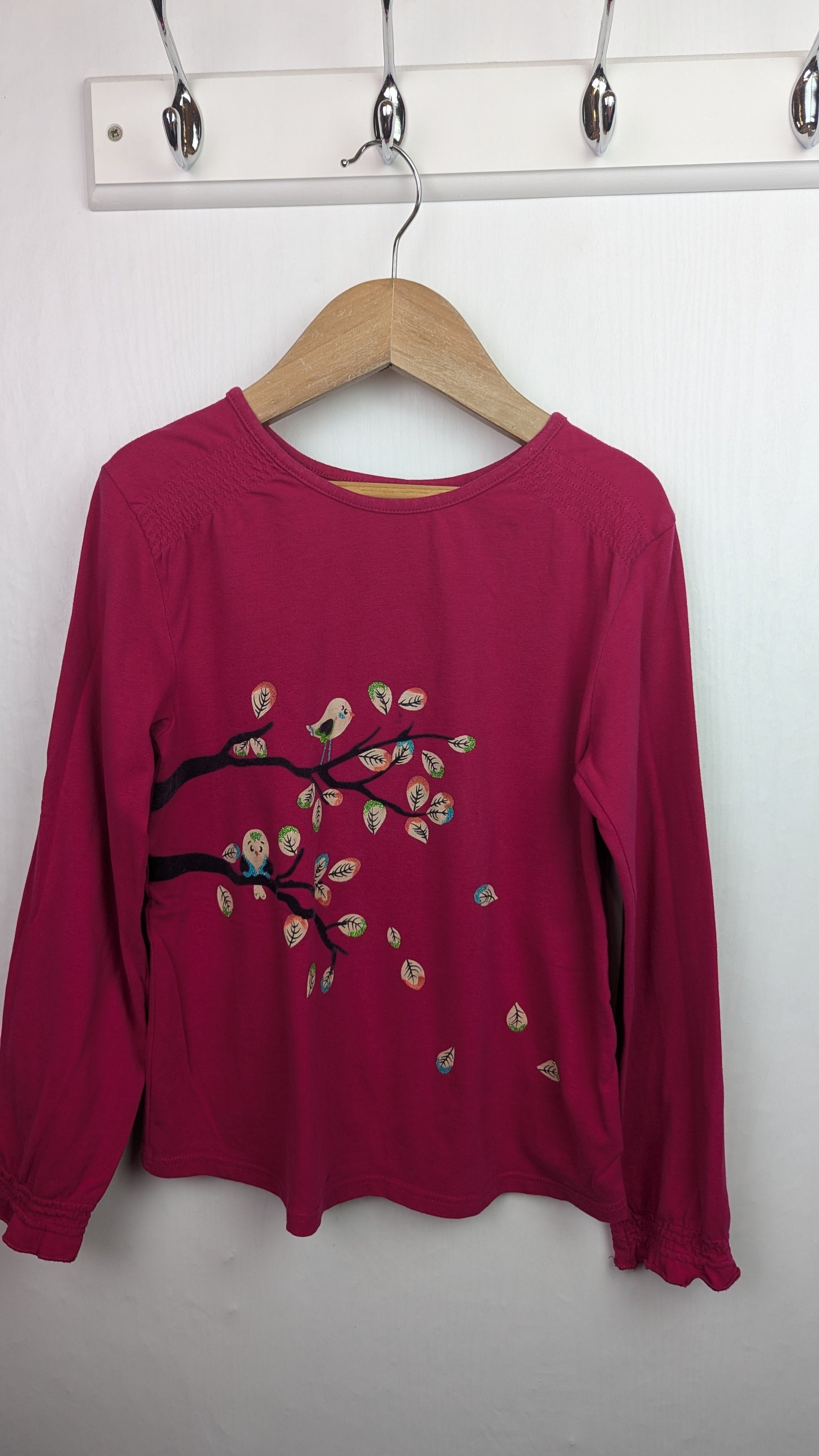 Du Pariel Au Meme Pink Bird Top - Girls 8 Years - Little Ones Preloved. Second Hand Children's & Preloved Baby, Kids, Girls & Boys Clothes. UK online