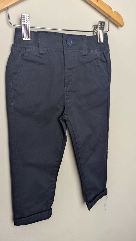 Dunnes Navy Chino Trousers - Boys 12-18 Months Little Ones Preloved Used, Preloved, Preworn Baby, Girls & Boys Clothes. Kids & Children's second hand Clothing UK Online. Cheap affordable. Brands including Next, Joules, Nutmeg Morrisons, TU, F&F, H&M.