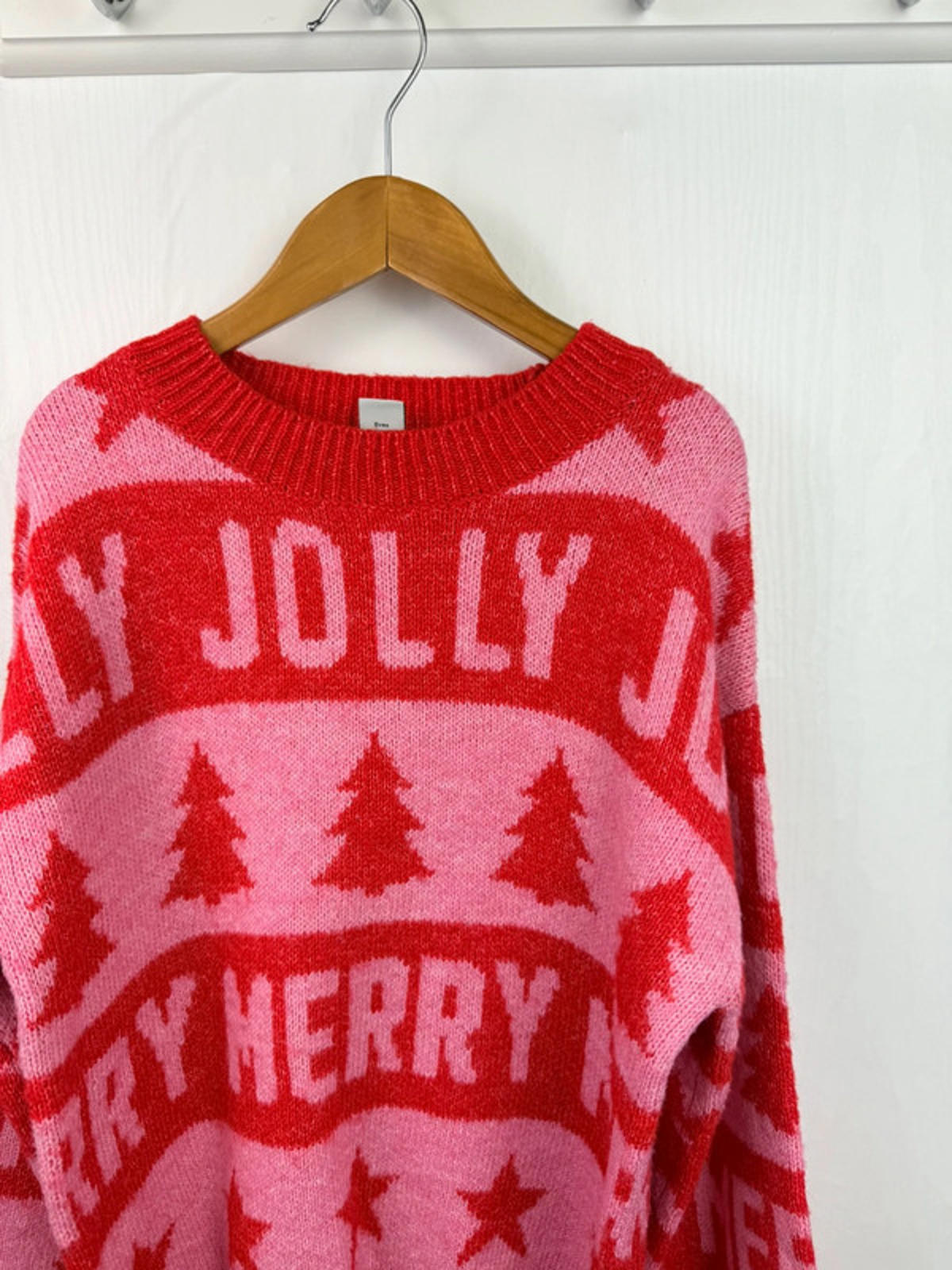 TU Pink & Red Christmas Jumper - Girls 8 Years