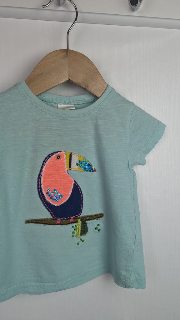 Next Teal Bird Top - Girls 6-9 Months Next Used, Preloved, Preworn & Second Hand Baby, Kids & Children's Clothing UK Online. Cheap affordable. Brands including Next, Joules, Nutmeg, TU, F&F, H&M.