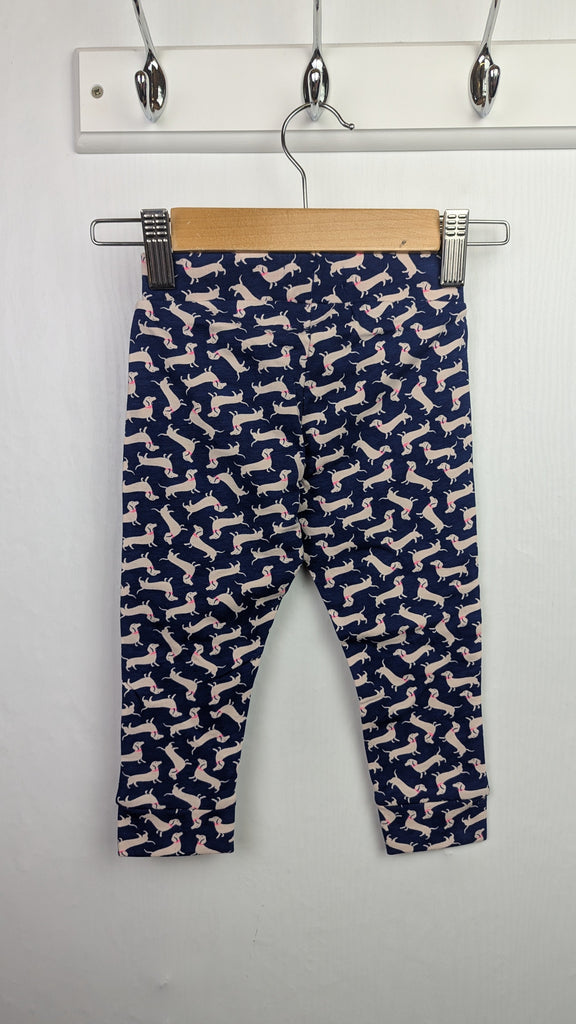 NEW Ex-Boden Sausage Dog Navy Leggings - Girls 3-6 Months Boden Used, Preloved, Preworn Baby, Girls & Boys Clothes. Kids & Children's second hand Clothing UK Online. Cheap affordable. Brands including Next, Joules, Nutmeg Morrisons, TU, F&F, H&M.