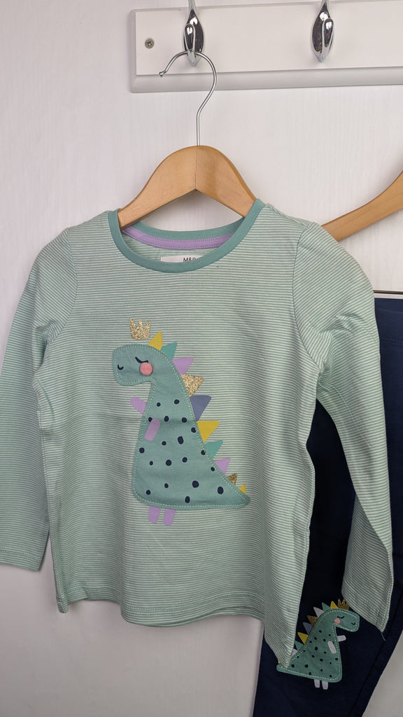 Ex-M&S Dinosaur Top & Leggings Set - Unisex 3-4 Years Marks & Spencer Used, Preloved, Preworn & Second Hand Baby, Kids & Children's Clothing UK Online. Cheap affordable. Brands including Next, Joules, Nutmeg Morrisons, TU, F&F, H&M.