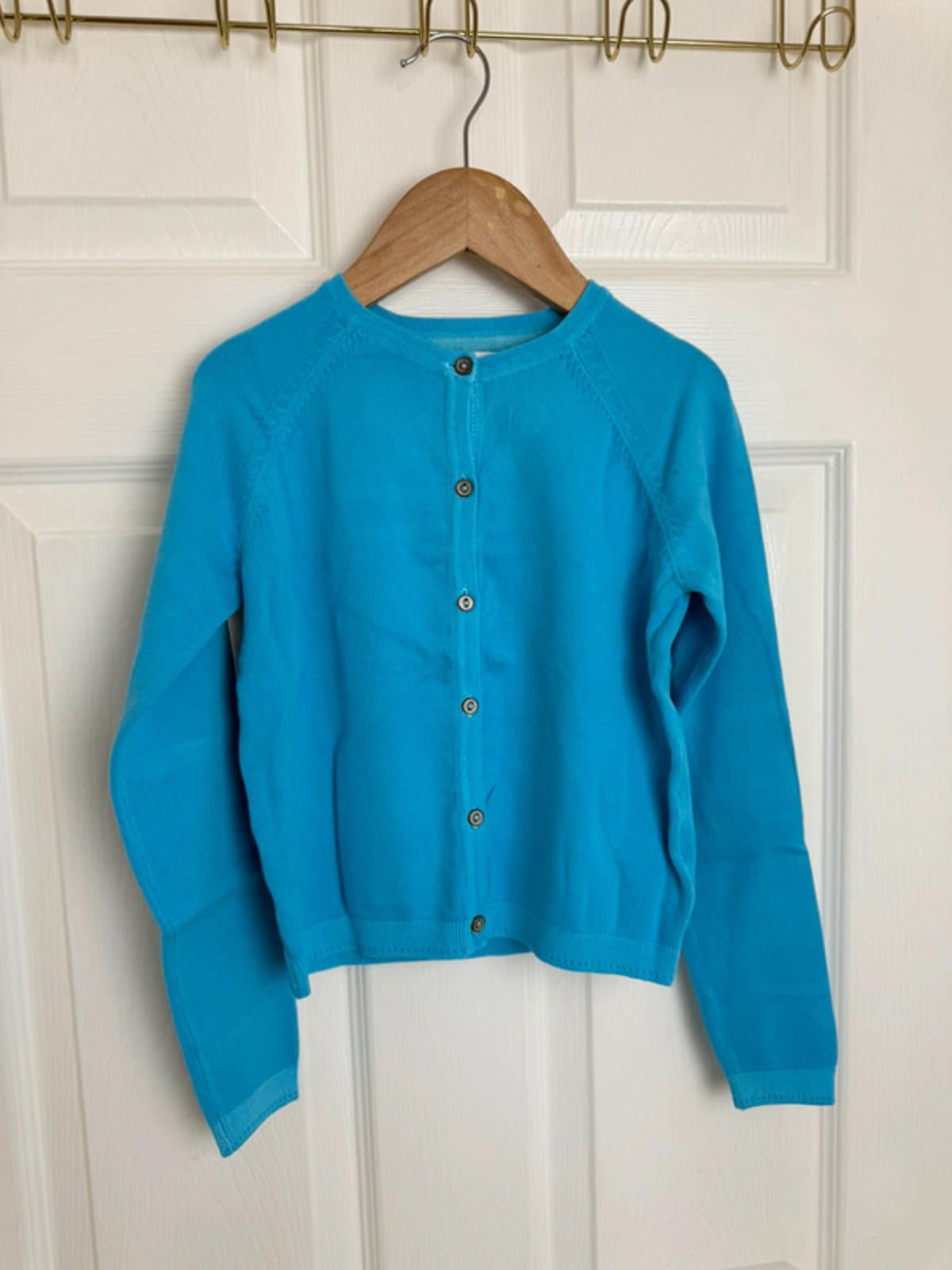 Ex - Next Blue fine knit cardigan - Girls 7 Years - Little Ones Preloved. Second Hand Children's & Preloved Baby, Kids, Girls & Boys Clothes. UK online