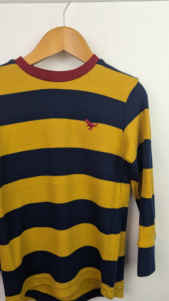 Ex-Next Mustard & Navy Waffle Long Sleeve Top - Boys 12-18 Months Next Used, Preloved, Preworn & Second Hand Baby, Kids & Children's Clothing UK Online. Cheap affordable. Brands including Next, Joules, Nutmeg Morrisons, TU, F&F, H&M.