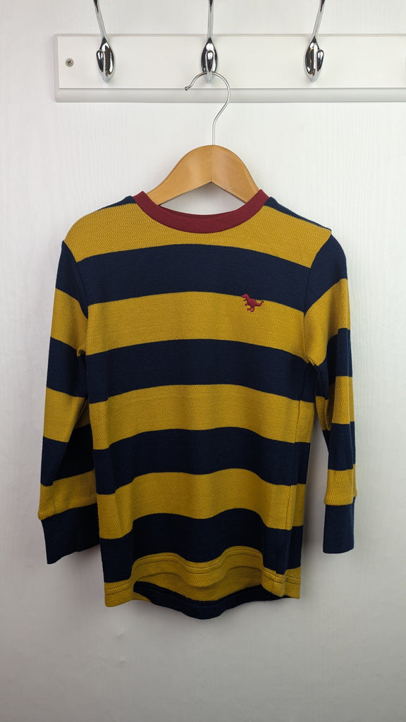 Ex-Next Mustard & Navy Waffle Long Sleeve Top - Boys 3-4 Years Next Used, Preloved, Preworn & Second Hand Baby, Kids & Children's Clothing UK Online. Cheap affordable. Brands including Next, Joules, Nutmeg Morrisons, TU, F&F, H&M.