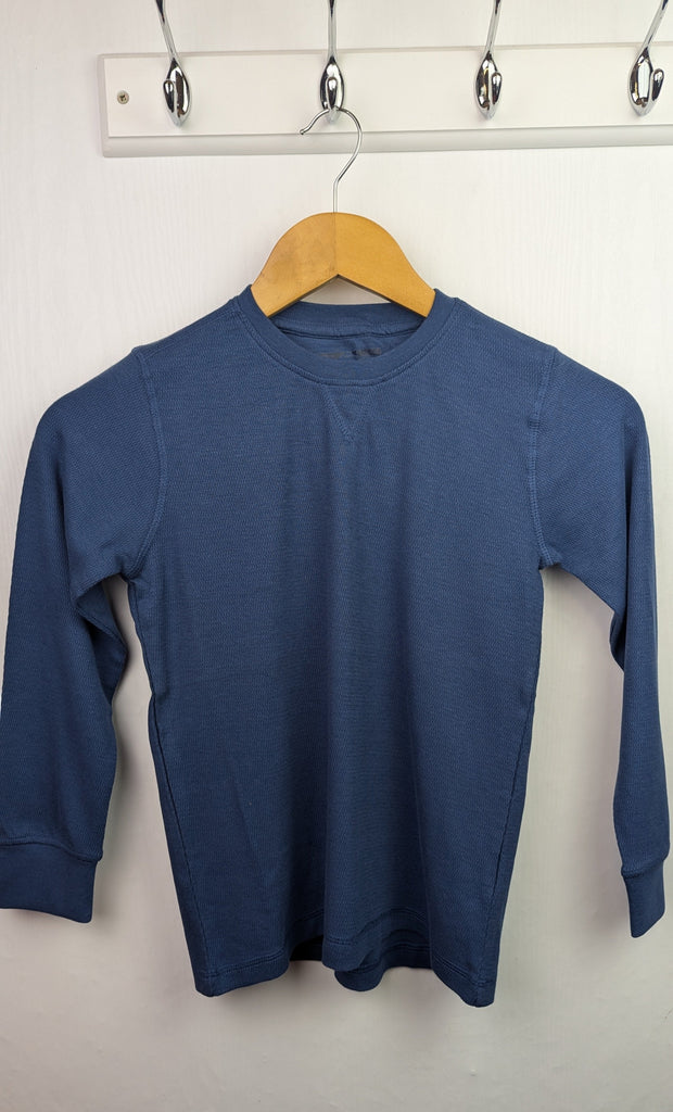 Ex-Next Navy Waffle Long Sleeve Top - Boys 6-7 Years Next Used, Preloved, Preworn & Second Hand Baby, Kids & Children's Clothing UK Online. Cheap affordable. Brands including Next, Joules, Nutmeg Morrisons, TU, F&F, H&M.