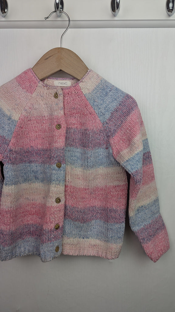 Ex-Next Pink Soft Chenille Cardigan - Girls 4-5 Years Next Used, Preloved, Preworn & Second Hand Baby, Kids & Children's Clothing UK Online. Cheap affordable. Brands including Next, Joules, Nutmeg Morrisons, TU, F&F, H&M.