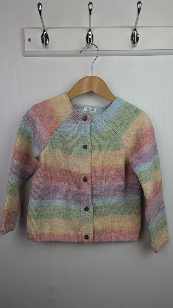 Ex-Next Rainbow Soft Chenille Cardigan - Girls 12-18 Months Next Used, Preloved, Preworn & Second Hand Baby, Kids & Children's Clothing UK Online. Cheap affordable. Brands including Next, Joules, Nutmeg Morrisons, TU, F&F, H&M.