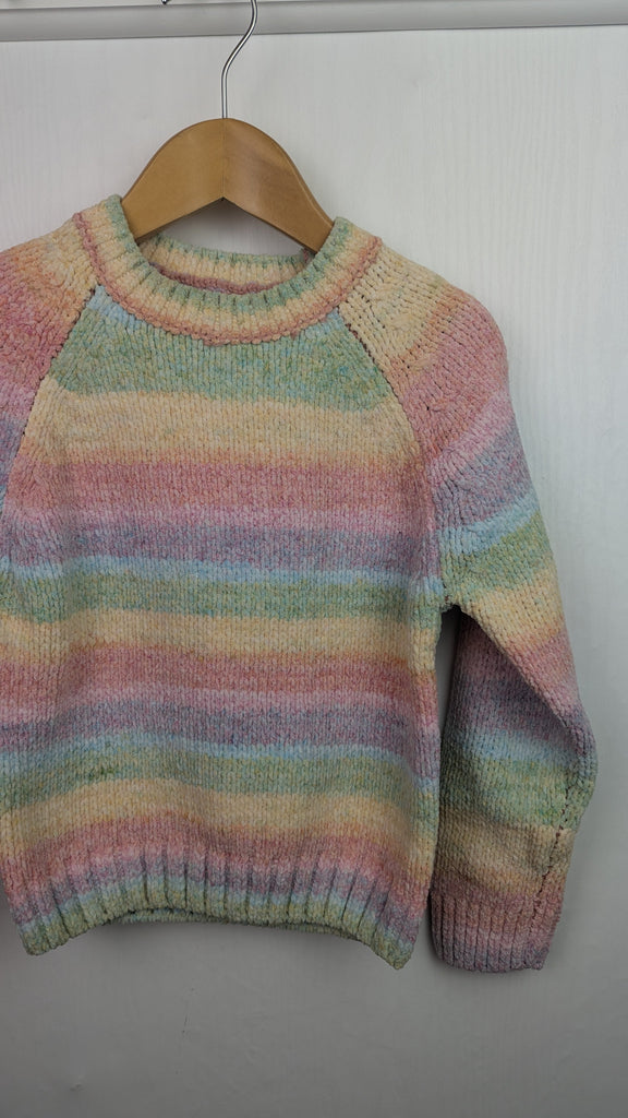 Ex-Next Soft Rainbow Chenille Jumper - Girls 4 Years Next Used, Preloved, Preworn & Second Hand Baby, Kids & Children's Clothing UK Online. Cheap affordable. Brands including Next, Joules, Nutmeg Morrisons, TU, F&F, H&M.