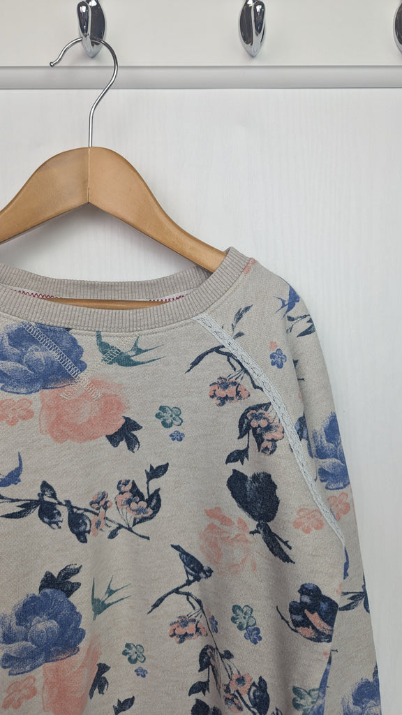 FatFace Beige & Floral Jumper - Girls 8-9 Years FatFace Used, Preloved, Preworn & Second Hand Baby, Kids & Children's Clothing UK Online. Cheap affordable. Brands including Next, Joules, Nutmeg Morrisons, TU, F&F, H&M.