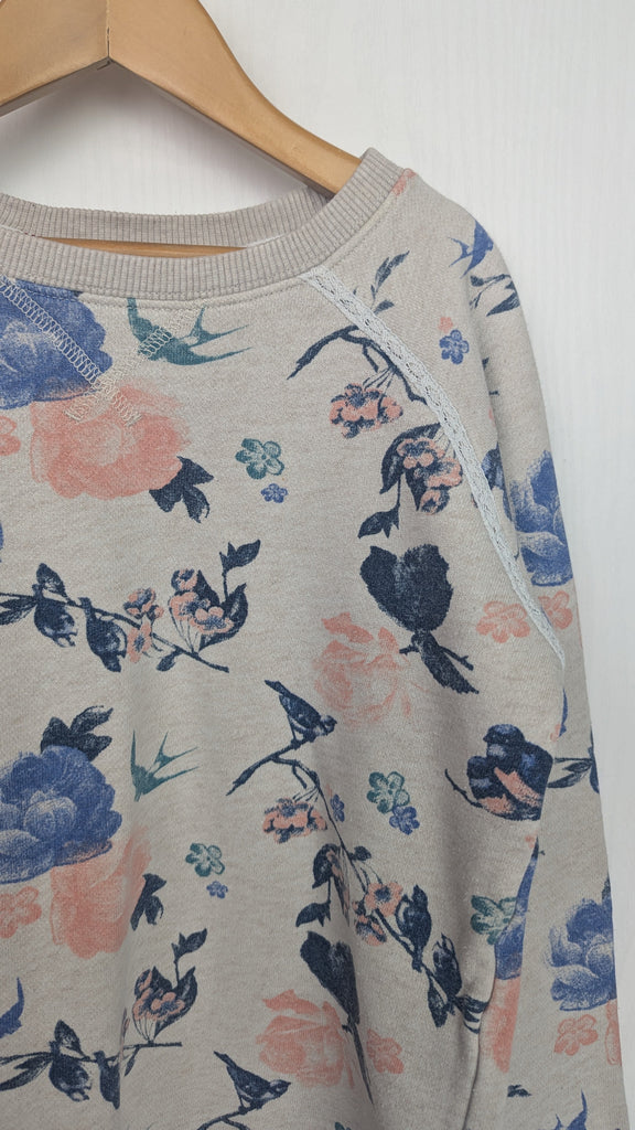 FatFace Beige & Floral Jumper - Girls 8-9 Years FatFace Used, Preloved, Preworn & Second Hand Baby, Kids & Children's Clothing UK Online. Cheap affordable. Brands including Next, Joules, Nutmeg Morrisons, TU, F&F, H&M.