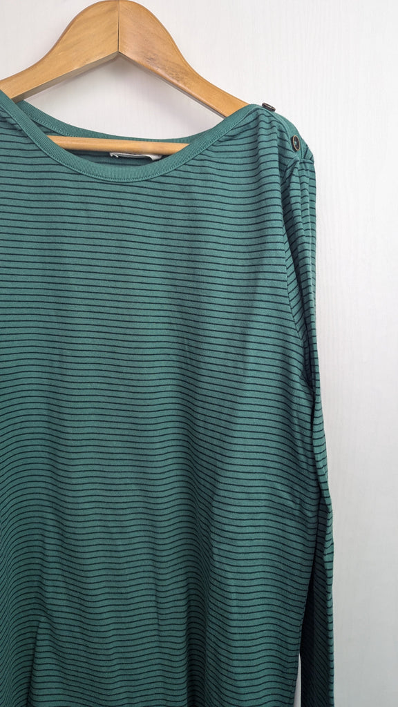 FatFace Green Striped Long Sleeve Top - Girls 12-13 Years Little Ones Preloved Used, Preloved, Preworn & Second Hand Baby, Kids & Children's Clothing UK Online. Cheap affordable. Brands including Next, Joules, Nutmeg Morrisons, TU, F&F, H&M.