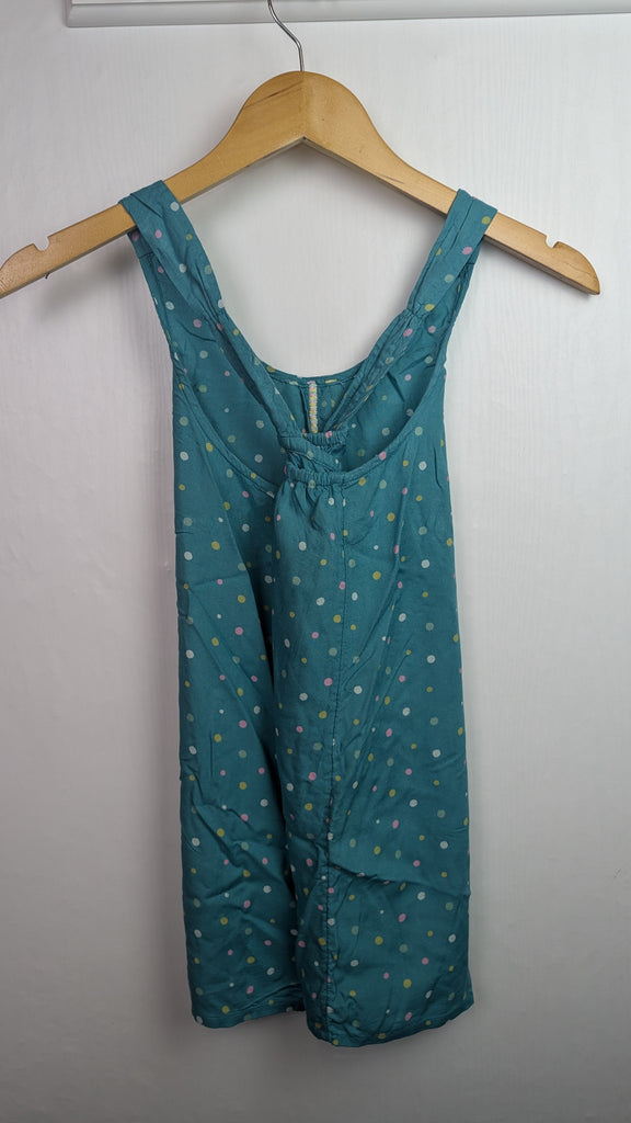 FatFace Polka Dot Cross-Back Top - Girls 12-13 Years Little Ones Preloved Used, Preloved, Preworn & Second Hand Baby, Kids & Children's Clothing UK Online. Cheap affordable. Brands including Next, Joules, Nutmeg Morrisons, TU, F&F, H&M.