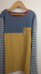 FatFat Blue & Mustard Long Sleeve Top - Girls 12-13 Years Little Ones Preloved. Preloved Kids & Children’s Gently Used Clothing. Second Hand Baby, Girls & Boys Clothes. UK Postage
