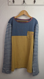 FatFat Blue & Mustard Long Sleeve Top - Girls 12-13 Years Little Ones Preloved. Preloved Kids & Children’s Gently Used Clothing. Second Hand Baby, Girls & Boys Clothes. UK Postage