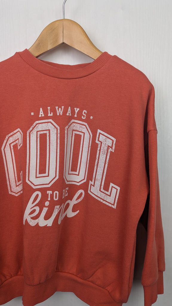 F&F 'Always Cool to be Kind' Jumper - Unisex 4-5 Years F&F Used, Preloved, Preworn & Second Hand Baby, Kids & Children's Clothing UK Online. Cheap affordable. Brands including Next, Joules, Nutmeg Morrisons, TU, F&F, H&M.