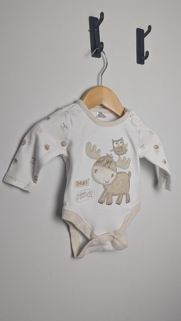 F&F Beige 'Best Friends' Bodysuit - Unisex 0-1 Month Little Ones Preloved Used, Preloved, Preworn & Second Hand Baby, Kids & Children's Clothing UK Online. Cheap affordable. Brands including Next, Joules, Nutmeg Morrisons, TU, F&F, H&M.