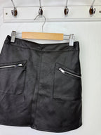 F&F Black Pleather Skirt - Girls 10 - 11 Years - Little Ones Preloved. Second Hand Children's & Preloved Baby, Kids, Girls & Boys Clothes. UK online
