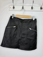 F&F Black Pleather Skirt - Girls 10 - 11 Years - Little Ones Preloved. Second Hand Children's & Preloved Baby, Kids, Girls & Boys Clothes. UK online