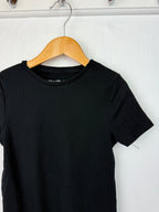 F&F Black Ribbed Top - Girls 9 - 10 Years - Little Ones Preloved. Second Hand Children's & Preloved Baby, Kids, Girls & Boys Clothes. UK online