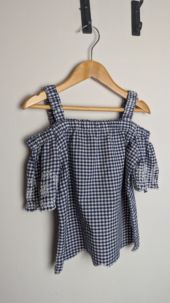 F&F Black & White Plaid Cold Shoulder Top - Girls 3-4 Years Little Ones Preloved Used, Preloved, Preworn & Second Hand Baby, Kids & Children's Clothing UK Online. Cheap affordable. Brands including Next, Joules, Nutmeg Morrisons, TU, F&F, H&M.