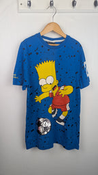 F&F Blue Bart Simpson Football Top - Boys 9 - 10 Years - Little Ones Preloved. Second Hand Children's & Preloved Baby, Kids, Girls & Boys Clothes. UK online