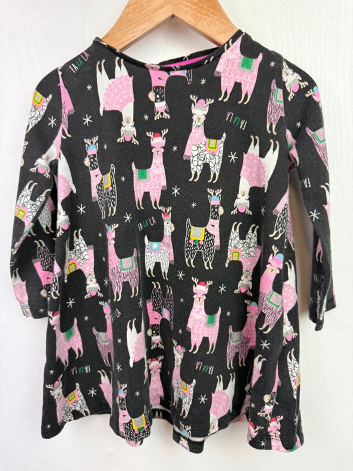 F&F Christmas Llama Dress - Girls 18 - 24 Months - Little Ones Preloved. Second Hand Children's & Preloved Baby, Kids, Girls & Boys Clothes. UK online
