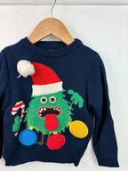 F&F Christmas Monster Jumper - Boys 2 - 3 Years - Little Ones Preloved. Second Hand Children's & Preloved Baby, Kids, Girls & Boys Clothes. UK online