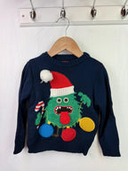 F&F Christmas Monster Jumper - Boys 2 - 3 Years - Little Ones Preloved. Second Hand Children's & Preloved Baby, Kids, Girls & Boys Clothes. UK online