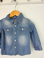 F&F Denim Long Sleeve Shirt - Boys 6 - 9 Months - Little Ones Preloved. Second Hand Children's & Preloved Baby, Kids, Girls & Boys Clothes. UK online