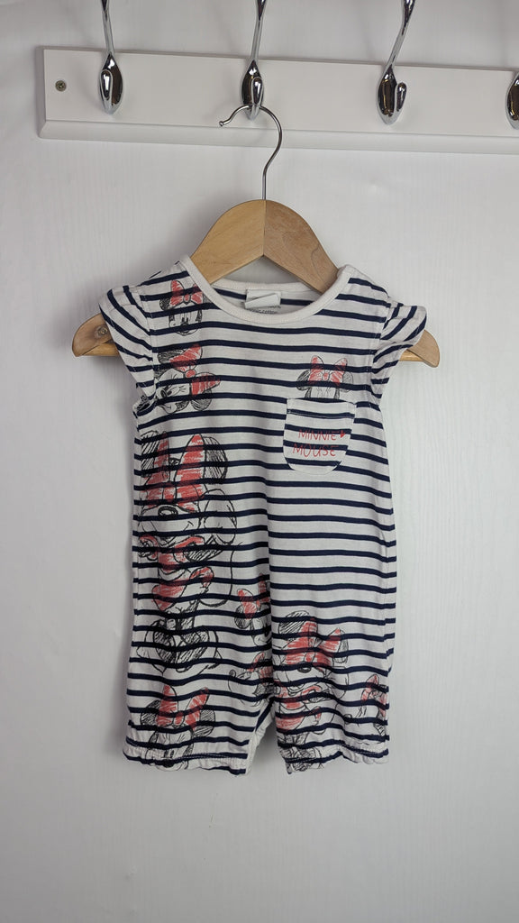 F&F Disney Minnie Mouse Romper - Baby Girls 3-6 Months Little Ones Preloved Used, Preloved, Preworn Baby, Girls & Boys Clothes. Kids & Children's second hand Clothing UK Online. Cheap affordable. Brands including Next, Joules, Nutmeg Morrisons, TU, F&F, H&M.