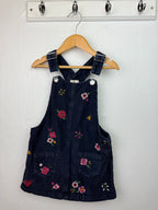 F&F Floral Cord Dungaree Dress - Girls 3 - 4 Years - Little Ones Preloved. Second Hand Children's & Preloved Baby, Kids, Girls & Boys Clothes. UK online