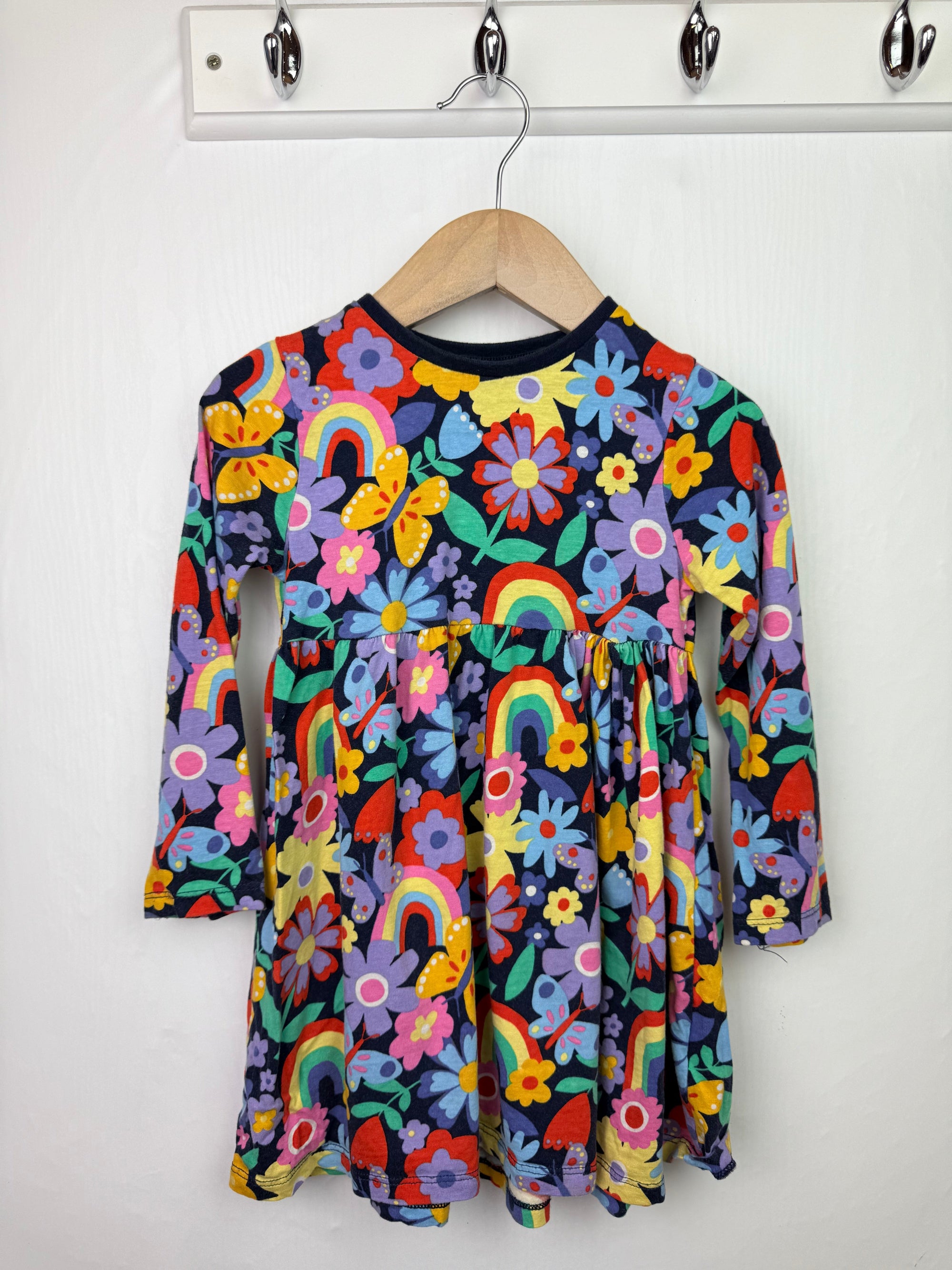 F&F Floral Long Sleeve Dress - Girls 3 - 4 Years - Little Ones Preloved. Second Hand Children's & Preloved Baby, Kids, Girls & Boys Clothes. UK online