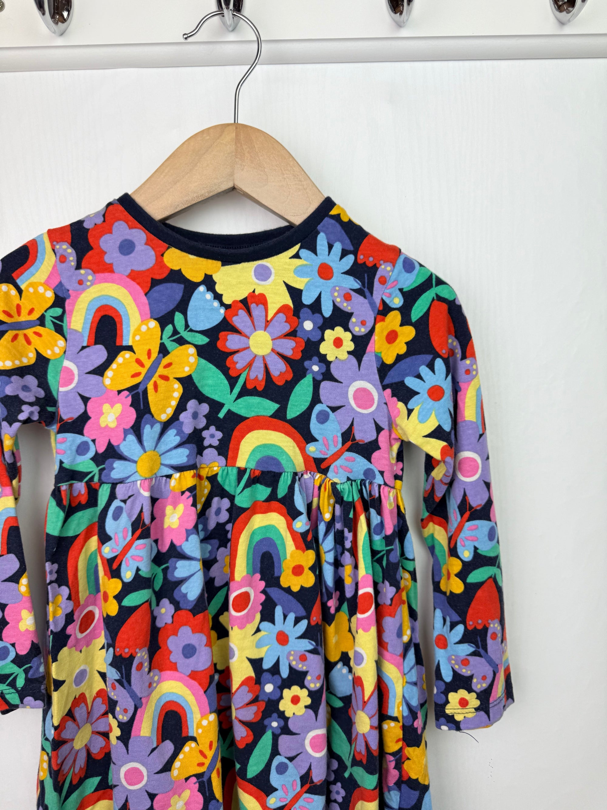 F&F Floral Long Sleeve Dress - Girls 3 - 4 Years - Little Ones Preloved. Second Hand Children's & Preloved Baby, Kids, Girls & Boys Clothes. UK online