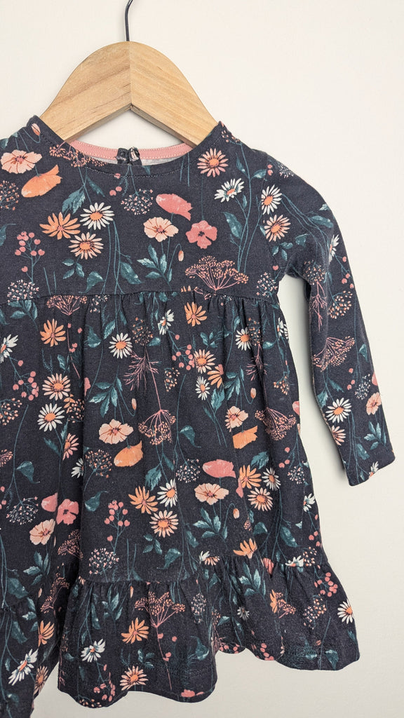 F&F Floral Long Sleeve Dress - Girls 9-12 Months Little Ones Preloved Used, Preloved, Preworn & Second Hand Baby, Kids & Children's Clothing UK Online. Cheap affordable. Brands including Next, Joules, Nutmeg Morrisons, TU, F&F, H&M.