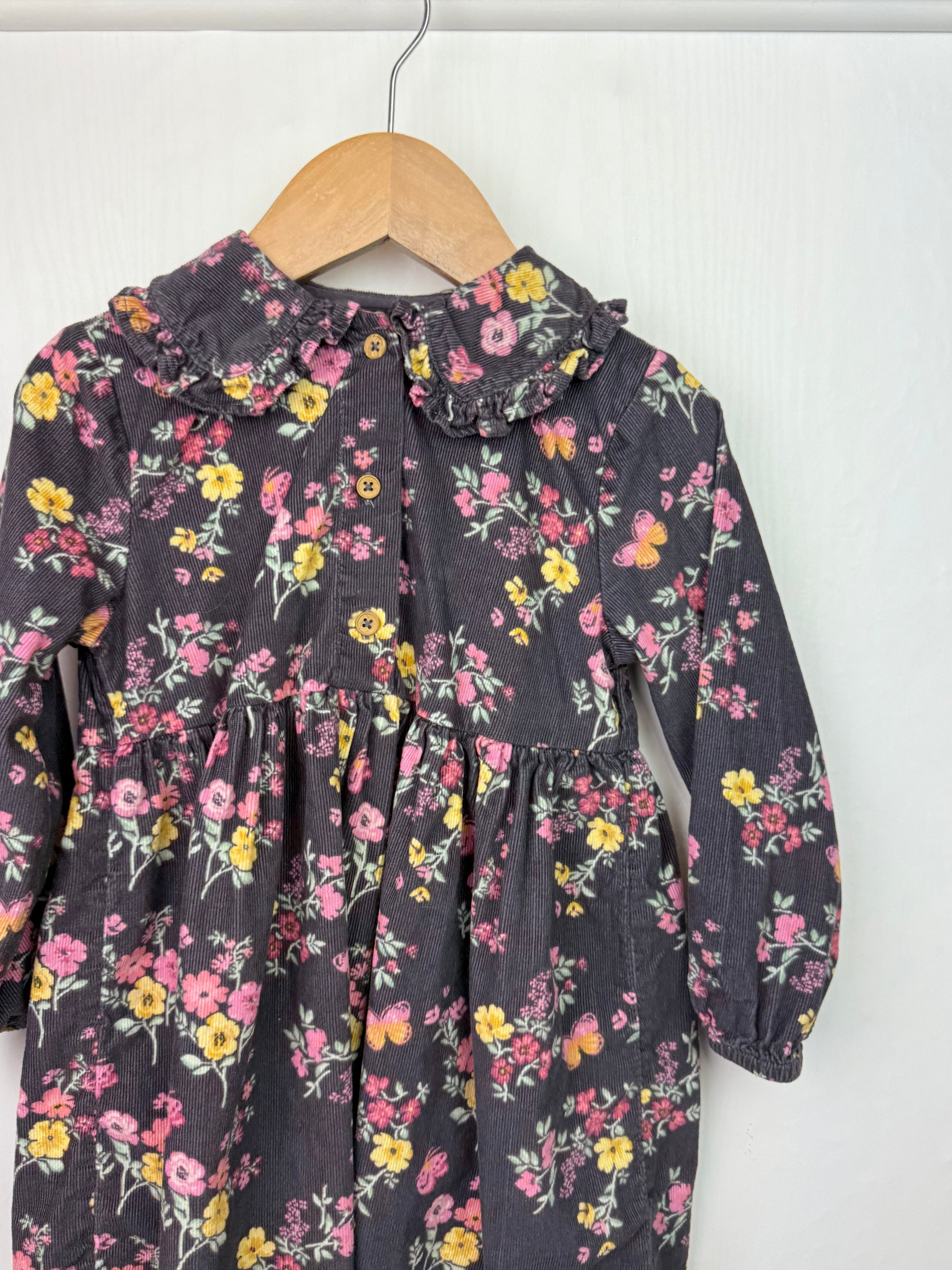 F&F Floral Ribbed Dress - Girls 3 - 4 Years - Little Ones Preloved. Second Hand Children's & Preloved Baby, Kids, Girls & Boys Clothes. UK online