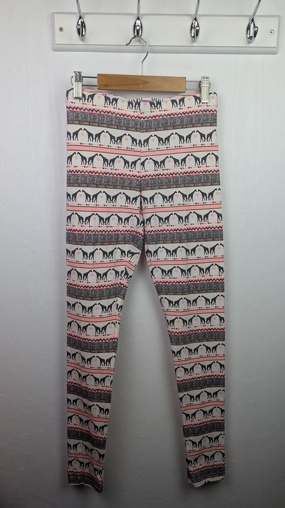 F&F Giraffe Patterned Leggings - Girls 12-13 Years Little Ones Preloved Used, Preloved, Preworn & Second Hand Baby, Kids & Children's Clothing UK Online. Cheap affordable. Brands including Next, Joules, Nutmeg Morrisons, TU, F&F, H&M.