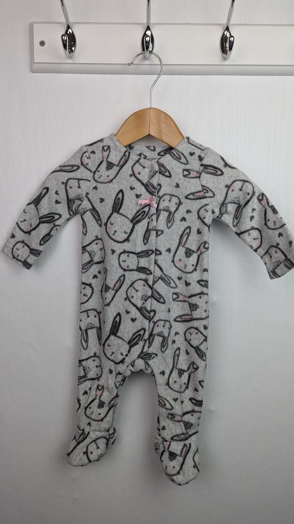 F&F Grey Bunny Fleece Sleepsuit - Baby Girls 0-1 Month F&F Used, Preloved, Preworn Baby, Girls & Boys Clothes. Kids & Children's second hand Clothing UK Online. Cheap affordable. Brands including Next, Joules, Nutmeg Morrisons, TU, F&F, H&M.